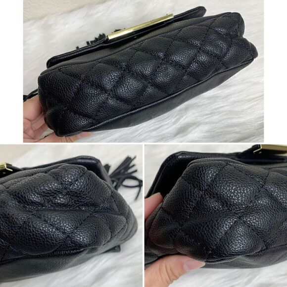 Steve Madden Black Fringe Crossbody/Shoulder Bag - Picture 13 of 14